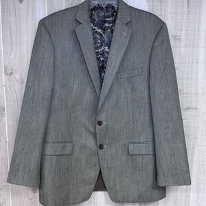 Ralph‎ Lauren Blazer Sport Coat Classic Gray/Khaki Paisley Lining Mens 43R